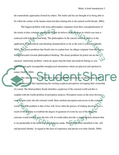 Mind - A Brief Introduction by Searle