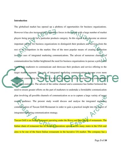 Marketing - Brio Tuscan Grill