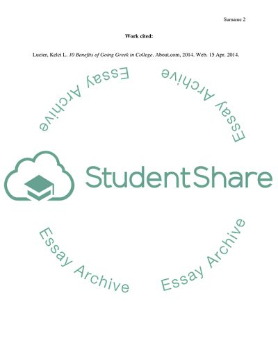 For and Against of Greek Lifestyle