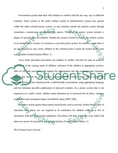 The Juvenile Justice System