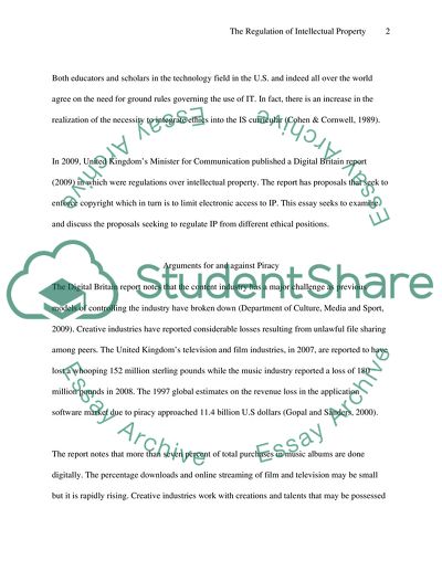 The Regulation of Intellectual Property