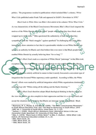 Textual Commentary on Black Souls in White Skins in I Write What I Like by Steve Biko