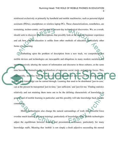 The role of Mobile in Education