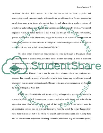 Impact of Diversity on Racism