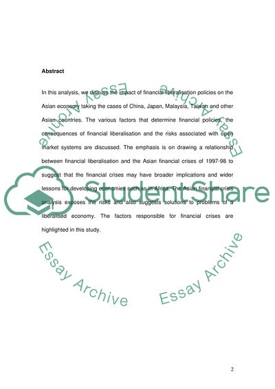 Financial Liberalization in Emerging Economies