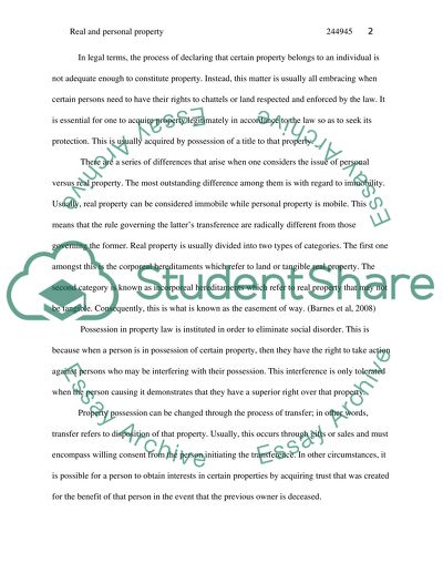 Real and Personal Property