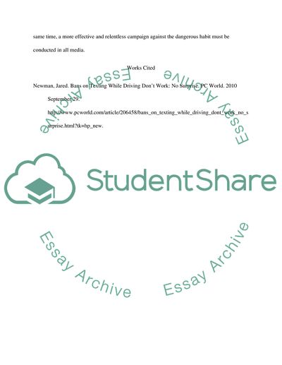 Bans on Texting While Driving Dont Work