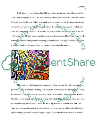 Abstract Art Essay Example | Topics and Well Written Essays - 500 words