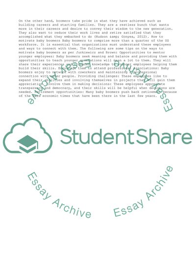 Baby Boomers and Millennial