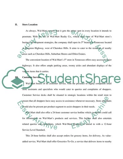 Retail Marketing Plan: Wal-Mart