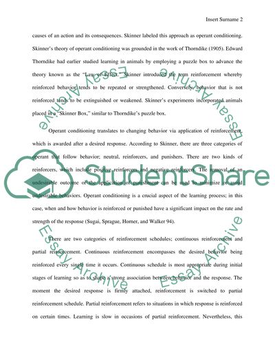 Skinners Research on Operant Conditioning