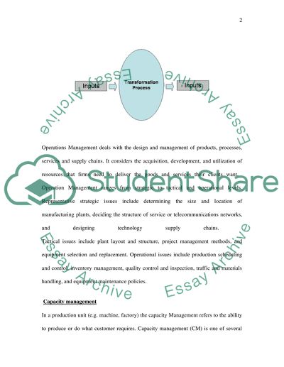 what is operations management essay