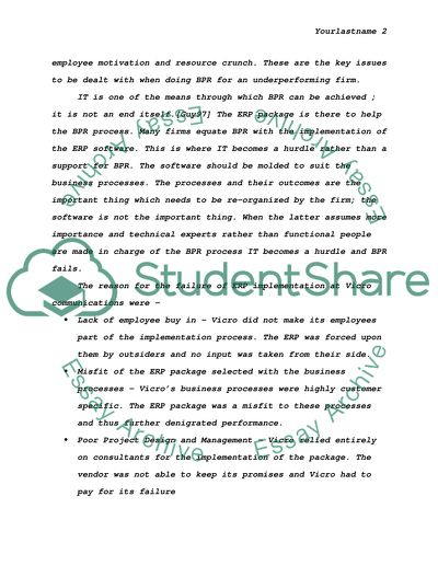 BPR - What does it means to organization who are underperforming