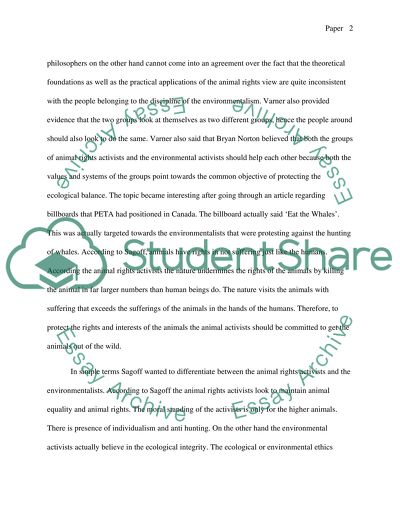 Environmentalists cannot be animal liberationists