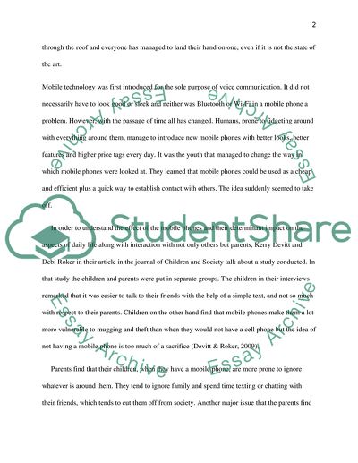 Cell Phones-Connecting Us Individually but Disconnecting Socially