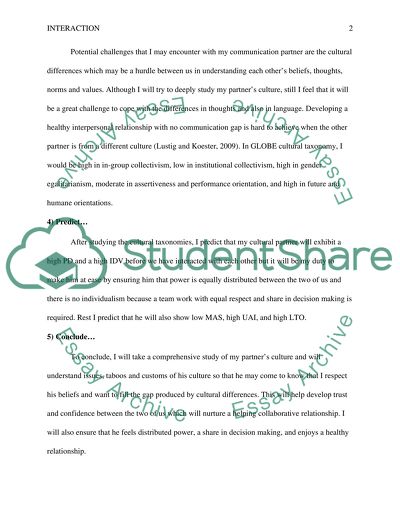 Interaction: Preparation