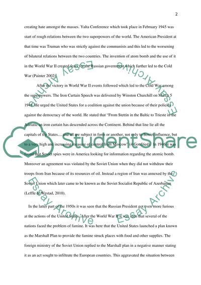 History of the Cold War