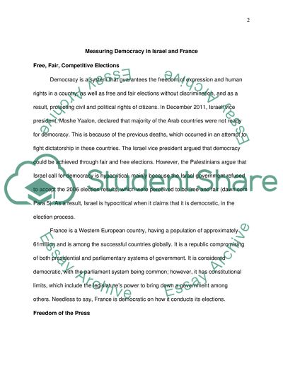 Democracy in Israel and France