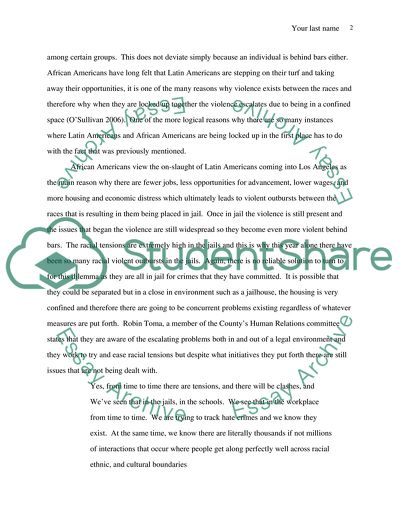 Race Relations in Los Angeles County Jails