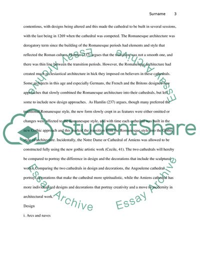 Comparison Between the Amiens and Angouleme Cathedrals
