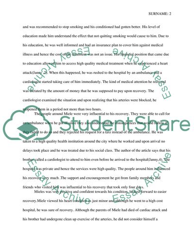 Effect of Social Class on Medical Care