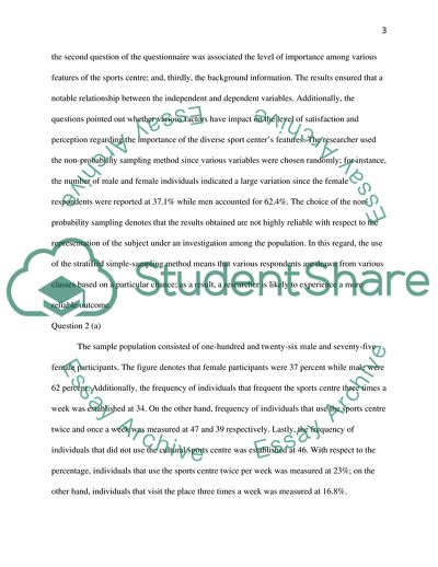 The Statistical Analysis