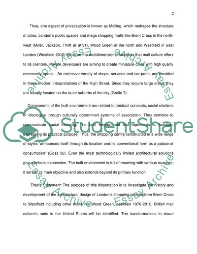 Shopping Centres and Social Spaces: Changes in Their Architecture and Design from 1976-2012