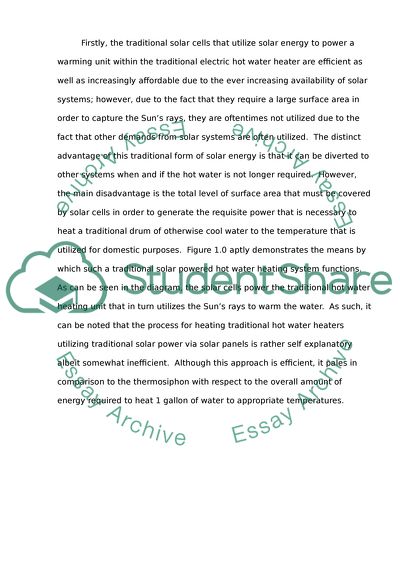 Solar water heaters: an analysis and discussion of thermosiphons