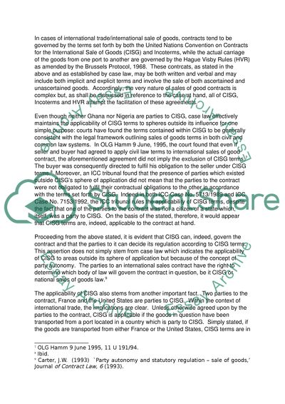 International Trade and Contract Law