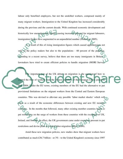 Migration Policy of United Kingdom