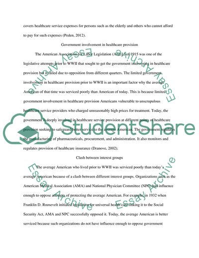 Healthcare Service in America