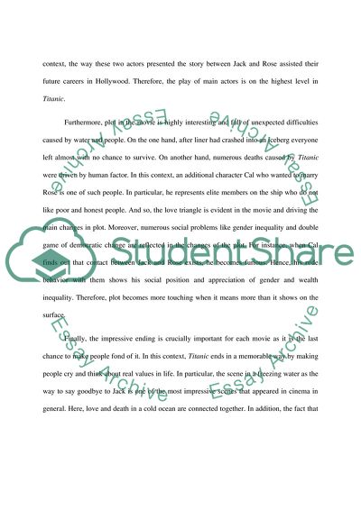 Analysis of the Titanic Movie