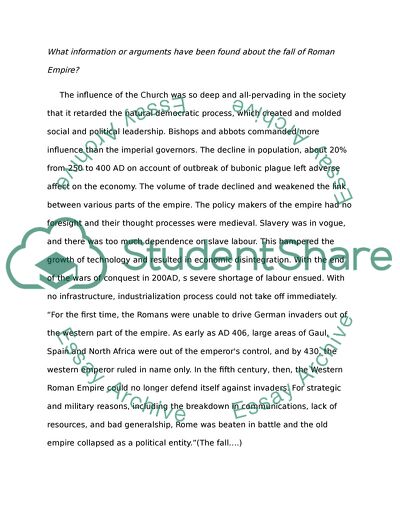 History of the Fall of the Western Roman Empire