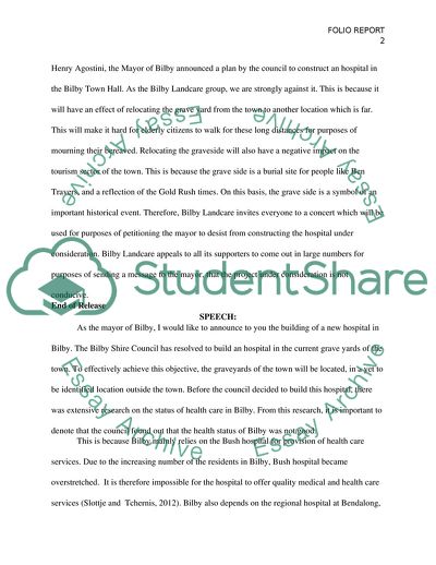 Building of a Hospital in Bilby