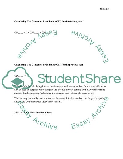 Calculating the Inflation Rate