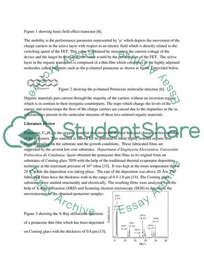 Pentacene-Based Organic MIS Structures