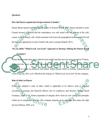 Market Strategies of Panera