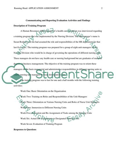 Communicating and Reporting Evaluation Activities