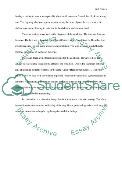 Treatment of Cystinuria in Dogs