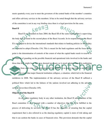 Objectives of Basel Committee