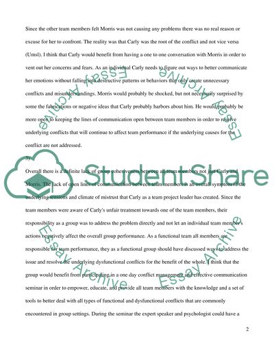 Analysis of Carly as a Group Leader