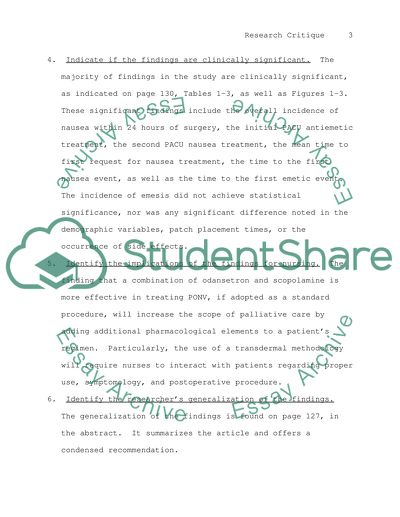 Research critique of a quantitative article
