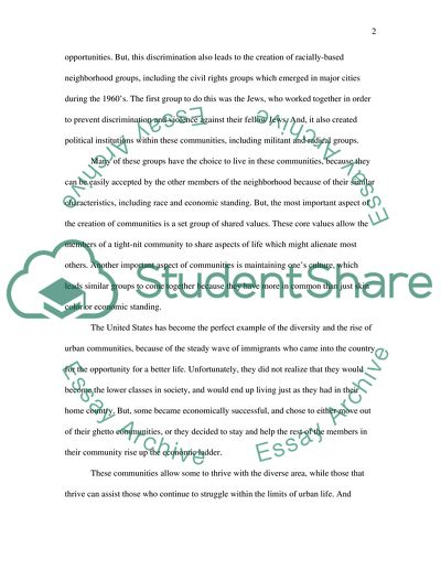 New Forms of Urban Community