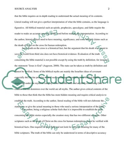 Source Analysis Assignment