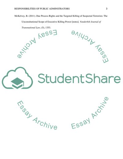 Responsibilities of Public Administrators