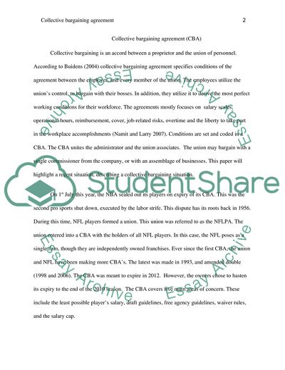 Human Resources and Collective Bargaining Agreement