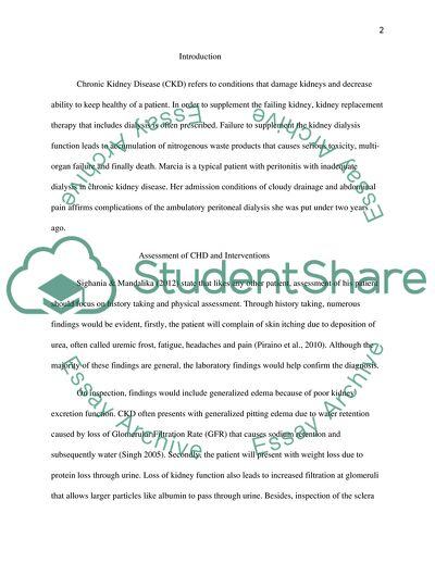 Analysis of Chronic Kidney Disease Case