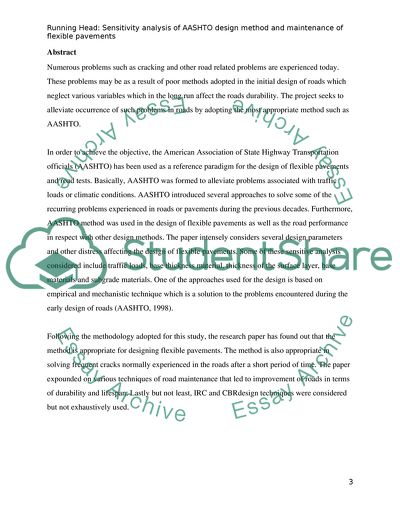 Sensitivity Analysis of AASHTO Design Method and Maintenance of Flexible Pavements