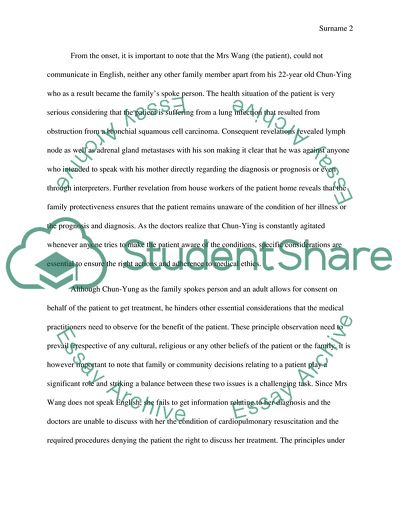 Cross-Cultural Medicine, the Challenge for Ethics and Communication