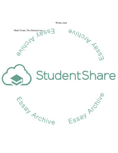 The Damned Human Race Written by Mark Twain